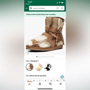 AUMU SHEEPSKIN BOOTS SIZE: 7